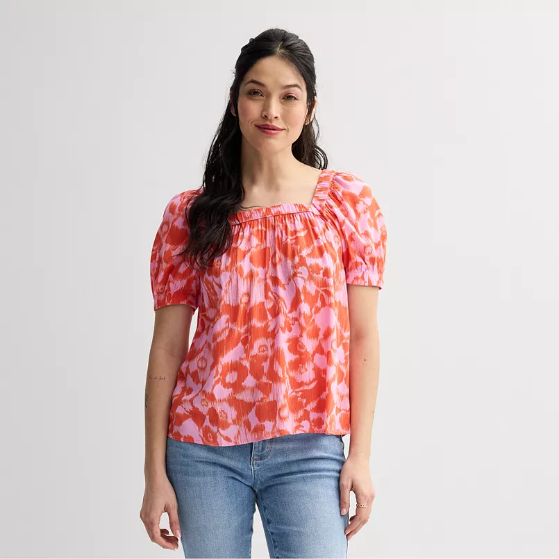 Squareneck Peasant Top